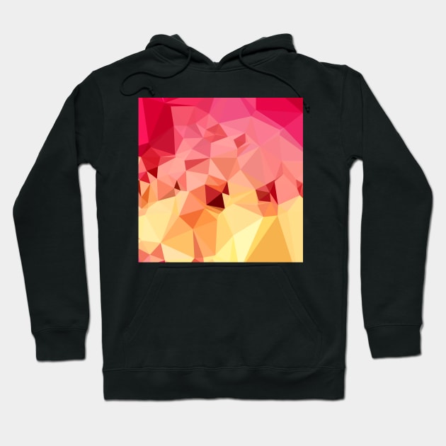 Rose Bonbon Pink Abstract Low Polygon Background Hoodie by retrovectors